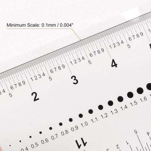 HARFINGTON 2pcs Film Flexible Ruler 16 Inch 0.1mm Scale PET Plastic Folding Straight Ruler Calibration Soft Ruler Measuring Tool for Factory, Transparent in Saudi Arabia