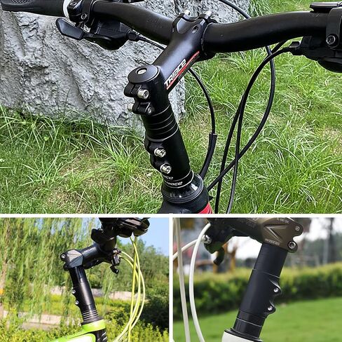 Bike Stem Riser Extender 180mm Bicycle Handlebar Riser MTB Handlebar Extension with Hex Key for 28.6mm / 1-1/8'' Fork, Aluminum Alloy Black in Saudi Arabia