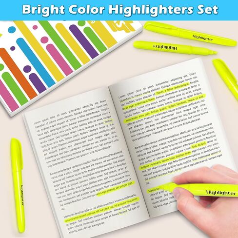 V-Opitos 30 Pack Highlighter in 6 Pastel Colors, No Bleed Highlighters, Bright Highlighters with Soft Chisel Tips, Ideal for Office and School Supplies in Kuwait