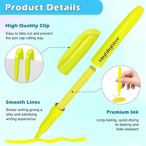 V-Opitos 30 Pack Highlighter in 6 Pastel Colors, No Bleed Highlighters, Bright Highlighters with Soft Chisel Tips, Ideal for Office and School Supplies in Kuwait