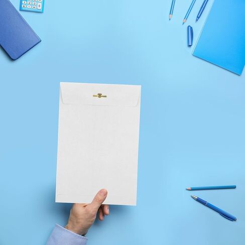 50 PCS Manilla Evalees Clasp Envelope Kraft كتالوج مع إغلاق المشابك 28 رطل مظروف ورق كرافت لتخزين أو مراسلة الأظرف الإبلاغ عن لوازم العمل المنزلية (براون ، 9x12) in Kuwait