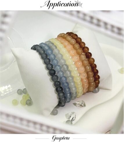 1200PCS 8mm Glass Beads Bracelet Making Kit, 48 Colors Crystal Beads for Jewelry Making, 2 Box Cataclastic Lineation Beads Suitable for Beginners in Kuwait