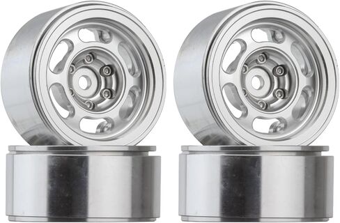 1.3" Wheel Tires Set, 70 * 27mm Beadlock Wheel Rims with Swamp Claw Mud Terrain Rubber Tires for 1/18 1/24 SCX24 TRX4M RC Car (Type A-Black Set) in Kuwait