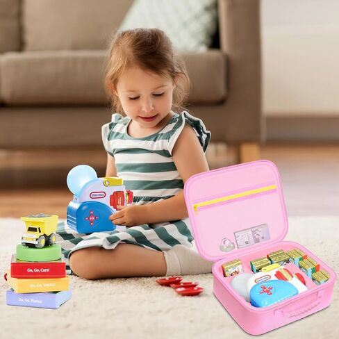 CASE متوافقة مع Little Tikes Story Dream Machine Set ، حقيبة تخزين Toys المصممة لتنظيم كتب القصص ومشغل الصوت ومجموعة أحرف Littles ، Blue & Red (CASE فقط) in Kuwait