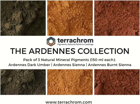 حزم الصباغ المعدنية - 3x150ml EA (المجموعة الحمراء: Ercolano Roussillon & Spanish Red Ocher) in Kuwait
