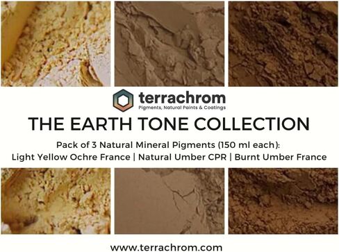 حزم الصباغ المعدنية - 3x150ml EA (المجموعة الحمراء: Ercolano Roussillon & Spanish Red Ocher) in Kuwait