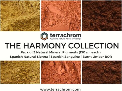 حزم الصباغ المعدنية - 3x150ml EA (المجموعة الحمراء: Ercolano Roussillon & Spanish Red Ocher) in Kuwait