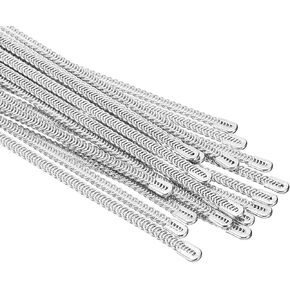 PATIKIL 6.3 Inch Spiral Steel Boning, 20 Pack 5mm Width Steel Spiral Corset Boning Stay for Sewing Corset Underwear Costumes Wedding Dress Making, Silver
