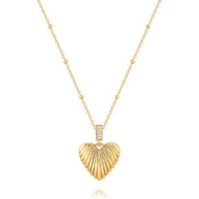 PERNNLA PEARL الهلال القمر ونجمة قلادة قلادة للنساء لذيذ الأفعى قلادة القلب الصغير 18K سلسلة الذهب لذيذ مايكرو مطعمة الزركون قلادة بسيطة قلادة للنساء in Kuwait