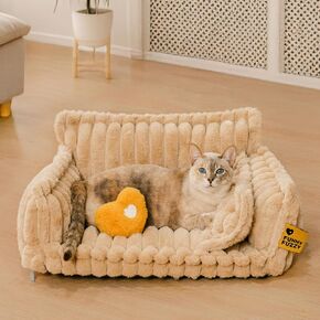 FUNNY FUZZY Dog Bed for Medium Large Dogs - Orthopedic Dog Sofa with Removable Washable Cover and Anti-Slip Bottom, Supportive Foam Pet Couch Bed (Dark Grey, XXL)