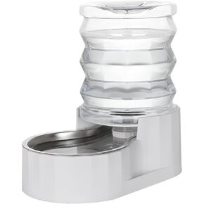 RIZZARI Upgraded 6L Automatic Gravity Dog Water Bowl Dispenser, 100% BPA-Free, Stainless Steel Cat Water Dispenser, Large Capacity Water Dispenser with Two Caps and Filters (6L+)