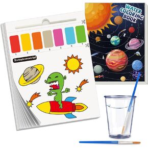 Paint with Water Books for Kids,3 Coloring Books,Magic Paint Sets for Kids,Arts and Crafts for Travel Activities Birthday Toy Gift (Dinosaurs & Princess & Sea Animals)