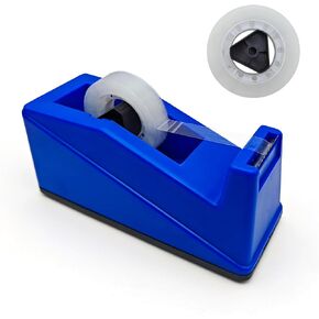 AIMI Desktop Tape Dispenser Non-Skid Base Weighted Tape Roll Dispenser Perfect for Office Home School (Red)