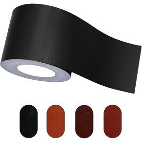 Self Adhesive Leather Repair Patch 16x30 Inch DIY Vinyl Leather Couch Repair Kit for Furniture, Waterproof Leather Repair Tape for Car Seat & Interior, Sofa, Chair, Motorcycle Seat(Coffee,1 Roll)