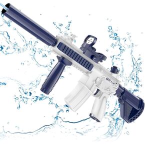 Electric Water Gun for Kids Adults - Automatic Squirt Gun - Long Range, Universal Inlet, Summer Outdoor Beach Swimming Pool Party Toys, Gift for Kids Age 8 9 10 11 12 Years Old Boys