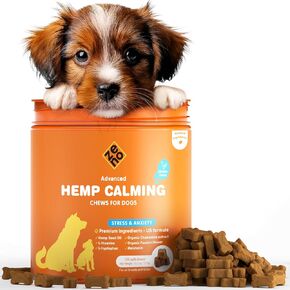 ZENO Hemp Calming Chews for Dogs Anxiety 150 pcs - Dog Anxiety Relief - Melatonin for Dogs - Dog Calming Chews - for Stress, Travel, Check-up, Barking or Grooming - Dog Calming Treats - Chicken