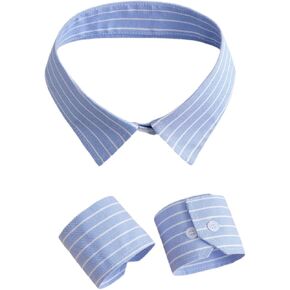 Huliyhus Fake Collar Detachable Dickey Collar Lapel Choker Peter Pan False Collar and Wrist Cuffs Detachable False Sleeves