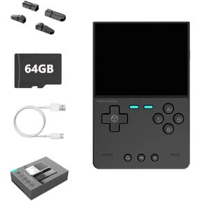 Marryoo Trimui Brick Portable Retro Game Console 3.2 Inch IPS 1024x768 Screen, Built in 64GB Linux System Card 3000mAh Long-life Rechargable Battery Retro Handheld (White 64GB)