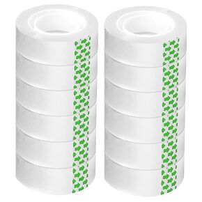 16 Rolls Transparent Tape Refills Clear Tape, 3/4-Inch x 1000 inch Transparent Glossy Tape Gift Wrapping Clear Tape for Office, Home, School