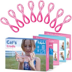سلسلة مهد Cikyner Cat ، 8 PCS ، لعبة أصابع البصرة ، 2M ، قطرها ، 2M ، قطر القطط ، مع تعليمات ، ألواح لعبة Portle String Purple مثالية للهدايا للفتيات والفتيان في عيد ميلاد عيد الفصح