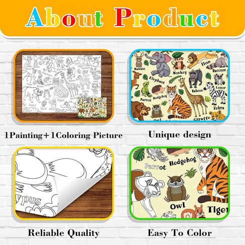 Nicime 43.3x31.5Inch Mermaid Giant Coloring Poster with Picture, Birthday Gift Painting Poster, Art Crafts Activity Drawing Paper in School, Classroom, Home, Party for Boys, Girls, Kid in Saudi Arabia