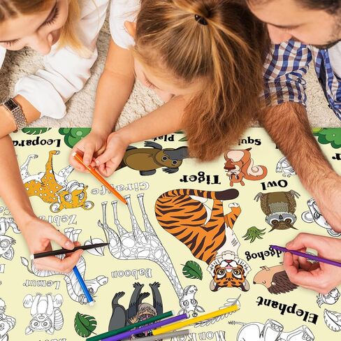 Nicime 43.3x31.5Inch Mermaid Giant Coloring Poster with Picture, Birthday Gift Painting Poster, Art Crafts Activity Drawing Paper in School, Classroom, Home, Party for Boys, Girls, Kid in Saudi Arabia