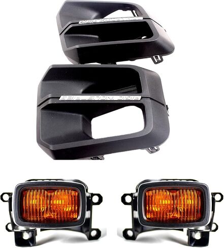 TRD Pro Fog Light Assembly Compatible with 2016-2023 Toyota Tacoma，Black Aggressive Fog Light Bezels with high-intensity LED bulbs，Contains Shock Absorption Design，Driver and Passenger Side in Saudi Arabia