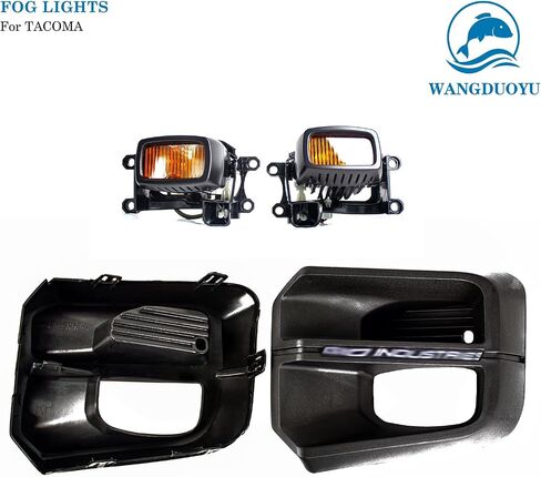 TRD Pro Fog Light Assembly Compatible with 2016-2023 Toyota Tacoma，Black Aggressive Fog Light Bezels with high-intensity LED bulbs，Contains Shock Absorption Design，Driver and Passenger Side in Saudi Arabia