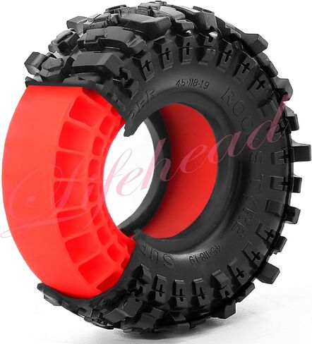 1.9 inch Silicone insert tires - All Terrain Pliable Rubber Tires for 1/10 RC Crawler Car TRAXXAS TRX4 TRX6 Axial SCX10 90046 90047 SCX10 III AXI03007 Tamiya CC01 YK4102/4.6" Outer Diameter in Kuwait