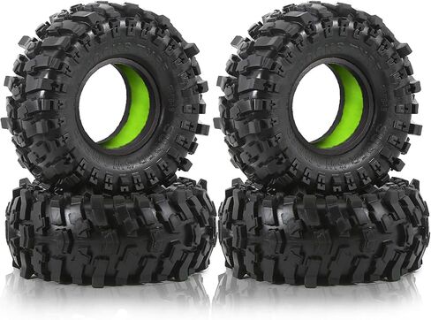 1.9 inch Silicone insert tires - All Terrain Pliable Rubber Tires for 1/10 RC Crawler Car TRAXXAS TRX4 TRX6 Axial SCX10 90046 90047 SCX10 III AXI03007 Tamiya CC01 YK4102/4.6" Outer Diameter in Kuwait
