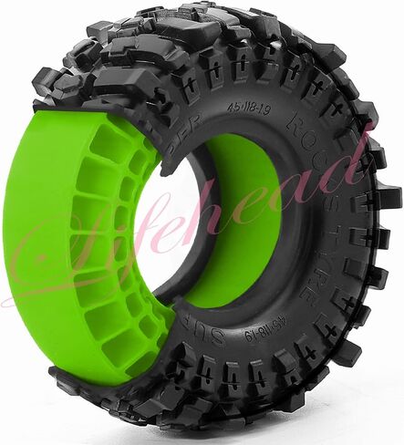 1.9 inch Silicone insert tires - All Terrain Pliable Rubber Tires for 1/10 RC Crawler Car TRAXXAS TRX4 TRX6 Axial SCX10 90046 90047 SCX10 III AXI03007 Tamiya CC01 YK4102/4.6" Outer Diameter in Kuwait
