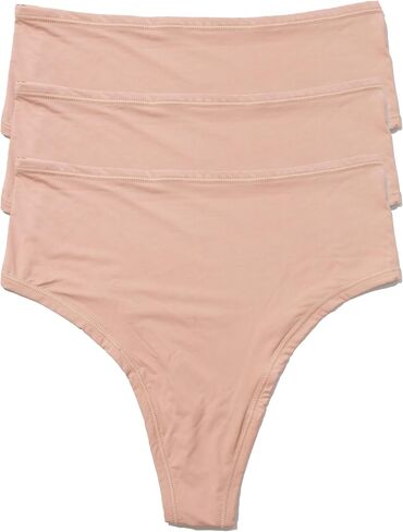 Hanky ​​Panky YourFit High Rise Thong - ثونغ مريح مقاس واحد للنساء (XS-XL) | سيور عالية الخصر 3-حزمة in Kuwait