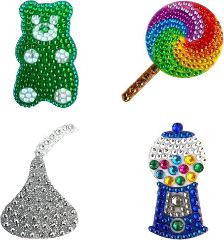 StickerBeans® "The Original Rhinestone Sticker" - مجموعة روح البيضاء (2 "× 2" ، 4 عبوات) - ظهور لامع ، لاصق - تجميع ، تداول ، هدية - تزيين الكمبيوتر المحمول ، الهاتف ، زجاجة الماء - الأطفال المراهقين البالغين in Kuwait