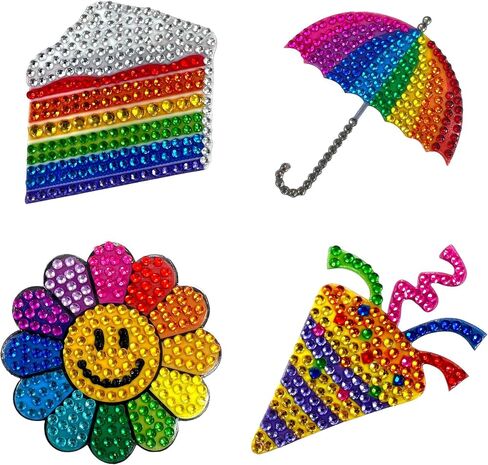 StickerBeans® "The Original Rhinestone Sticker" - مجموعة روح البيضاء (2 "× 2" ، 4 عبوات) - ظهور لامع ، لاصق - تجميع ، تداول ، هدية - تزيين الكمبيوتر المحمول ، الهاتف ، زجاجة الماء - الأطفال المراهقين البالغين in Kuwait