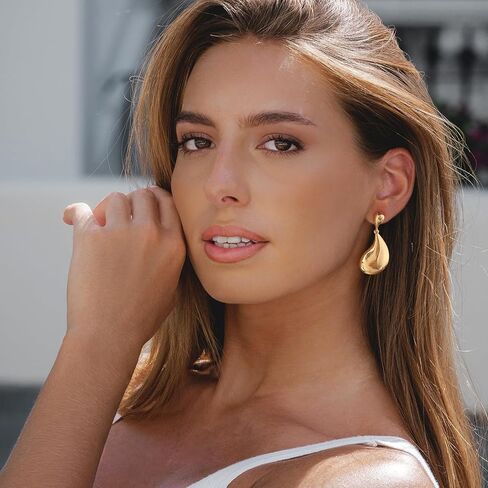 Gold Drop Dangle Earrings for Women Gold Coin Dangle Drop Earrings for Fashion Modern Jewelry in Saudi Arabia