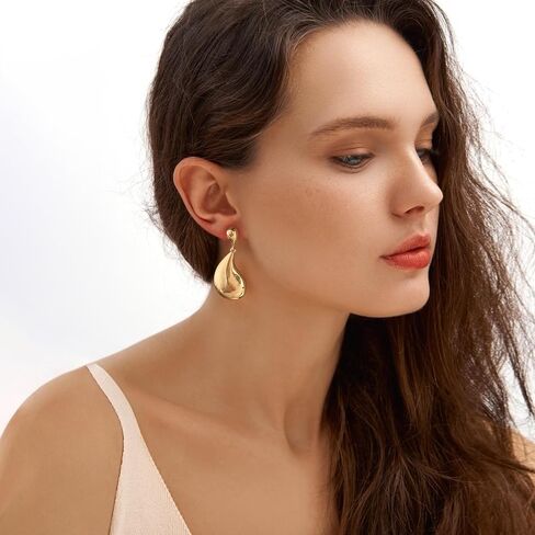 Gold Drop Dangle Earrings for Women Gold Coin Dangle Drop Earrings for Fashion Modern Jewelry in Saudi Arabia