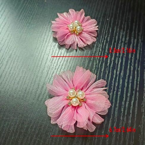 Fabric Handmade 3D Small Flower Clothing Dance Decoration Flower/Breast Flower/Headwear/Hair Card Material/Sweater Shoe Flower (wathet) in Kuwait