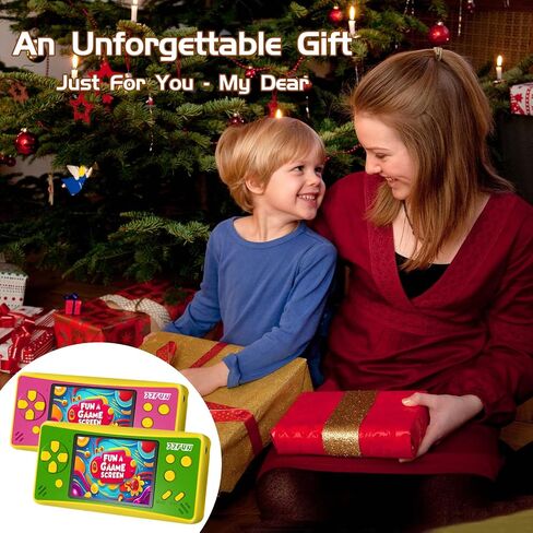 3.2" Large Screen Handheld Game Console for Kids,Rechargeable Electronic Toys Preloaded 168 Classic Retro Video Games,Christmas Birthday Present for Children Ages 4-10(Blue) in Kuwait