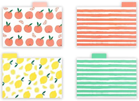 OUTSHINE Premium Kraft Recipe Cards Dividers 4x6 with Tabs (Set of 24) | Recipe Box Dividers Made of Thick Cardstock | Includes 28 Adhesive Labels and Printed Cooking Tips | Best Kitchen Gift in Kuwait