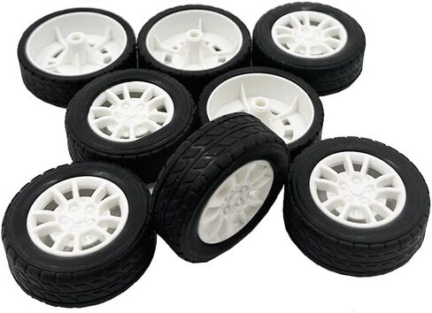 8 PCS Toy Car Wheels 30 مم إطارات مطاطية لـ RC Car RC Car DIY Model (2 × 30 مم) in Saudi Arabia