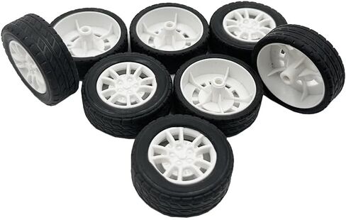 8 PCS Toy Car Wheels 30 مم إطارات مطاطية لـ RC Car RC Car DIY Model (2 × 30 مم) in Saudi Arabia