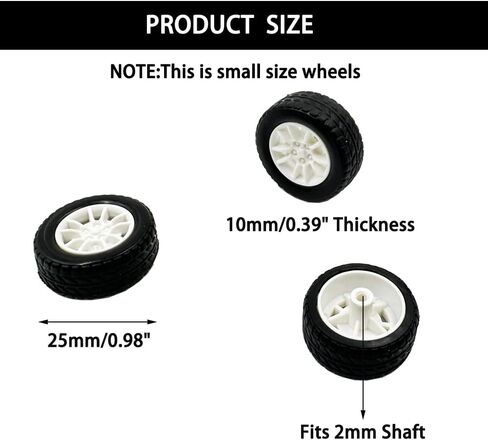 8 PCS Toy Car Wheels 30 مم إطارات مطاطية لـ RC Car RC Car DIY Model (2 × 30 مم) in Kuwait