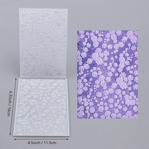 BAOFALI 3D Flowers and Birds Embossing Folders for Card Making,Embossing Template Paper Card Embossing Stencil for DIY Scrapbooking Photo Album Card Paper Craft Decoration 6.3" L x 4.5" W.(16x11.5cm) in Saudi Arabia