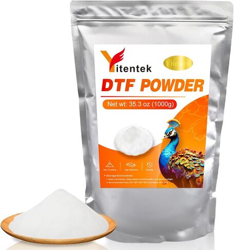 مسحوق DTF - 500g / 17.6oz نقل رقمي أبيض من اللصق الساخن ذوبان ، مسحوق نقل المعالجة DTF لجميع طابعات DTF و DTG ، مسحوق لاصق الذوبان الساخن DTF لجميع النسيج ، 1.1 رطل in Kuwait