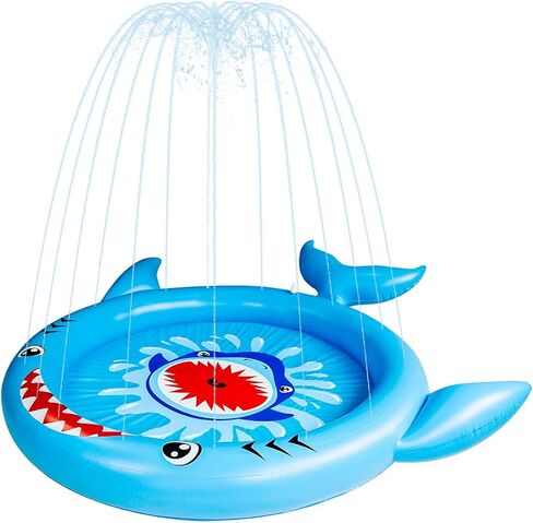 Sprinkler for Kids ، Plash Pad for Kids ، Plash Pad for Dogs ، نافورة قابلة للنفخ تلعب ألعابًا رائعة في الصيف ، وسادة رش الصواريخ 68 بوصة. in Kuwait
