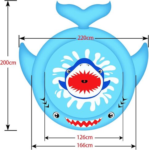 Sprinkler for Kids ، Plash Pad for Kids ، Plash Pad for Dogs ، نافورة قابلة للنفخ تلعب ألعابًا رائعة في الصيف ، وسادة رش الصواريخ 68 بوصة. in Kuwait