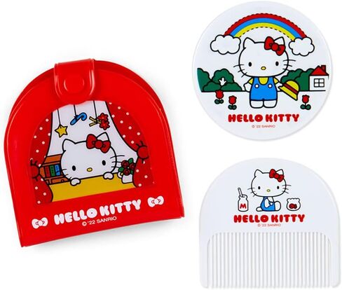 Sanrio 795704 Mirror Comb with Vinyl Case, My Melody, My Melody, Fashionable Miscellaneous Goods ~ HabaitaSanrio ~ Character 3.3 x 0.5 x 3.2 inches (8.5 x 1.2 x 8.2 cm) in Saudi Arabia