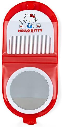 Sanrio 795704 Mirror Comb with Vinyl Case, My Melody, My Melody, Fashionable Miscellaneous Goods ~ HabaitaSanrio ~ Character 3.3 x 0.5 x 3.2 inches (8.5 x 1.2 x 8.2 cm) in Saudi Arabia