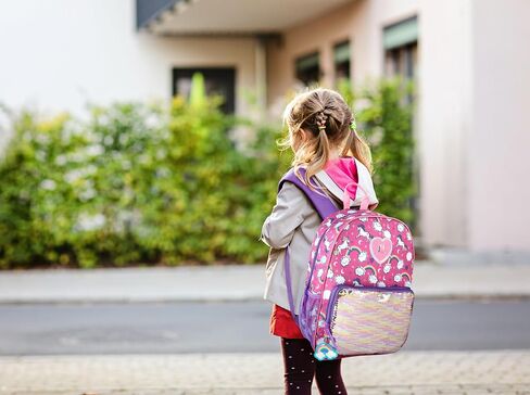 Trail maker Girl's 6 in 1 Backpack with Lunch Bag, Pencil Case, Keychain, and Accessories in Kuwait