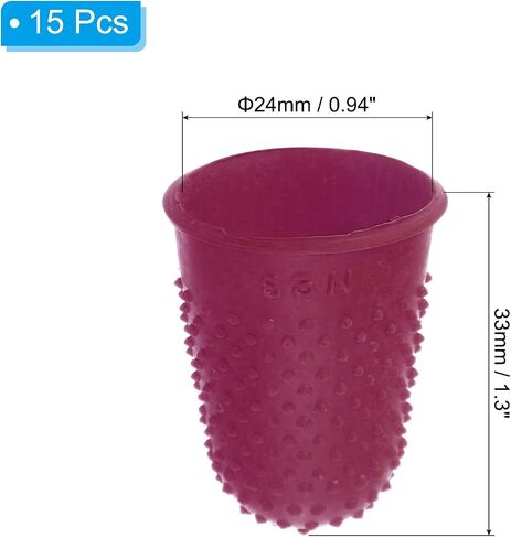Patikil Rubber Finger Tips ، 15 عبوة سيليكون إبهام أصابع الإصبع ، تُسهيل الأصابع ، يغطي منصات الحراسة قبضة خياطة للمكتب ، وحجم البرتقال S. in Kuwait